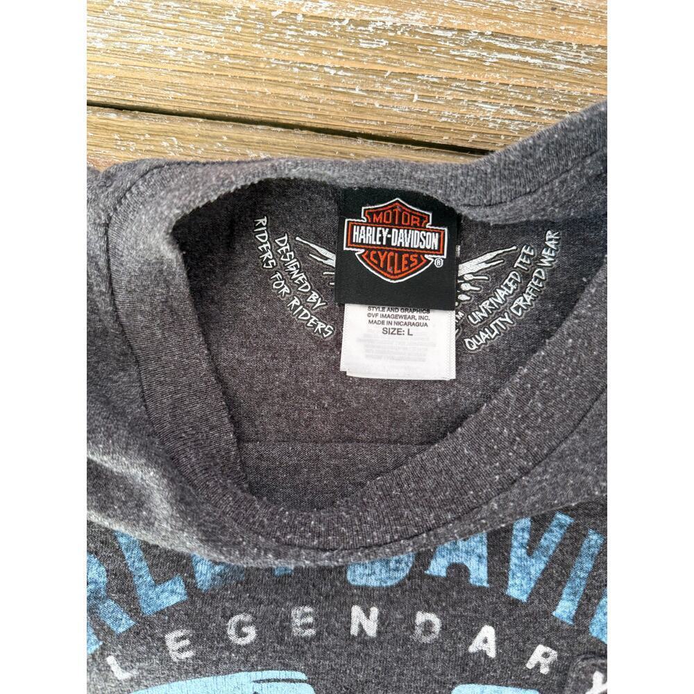 Harley Davidson T Shirt Cherokee North Carolina 2016 Biker Gray Mens L‎ - Picture 6 of 7